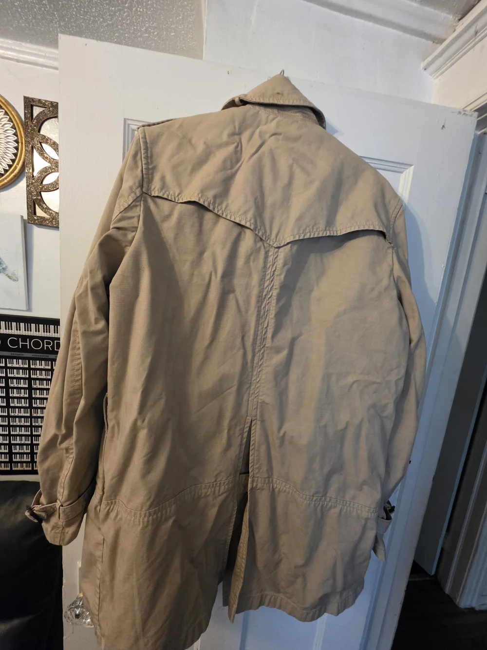 Banana Republic Tan Double-Breasted Trench Coat